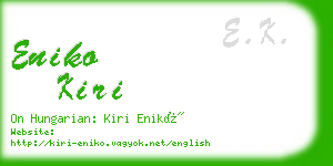 eniko kiri business card